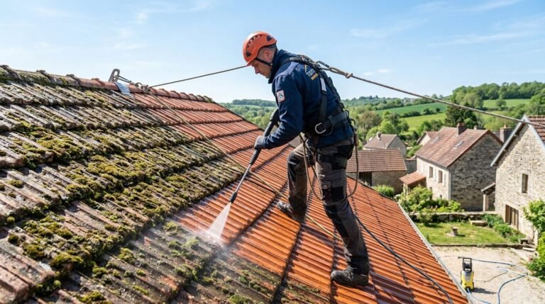 Découvrez notre guide pratique 2026 pour le démoussage de toiture : méthodes efficaces, conseils d'entretien et astuces pour prolonger la durée de vie de votre toit.