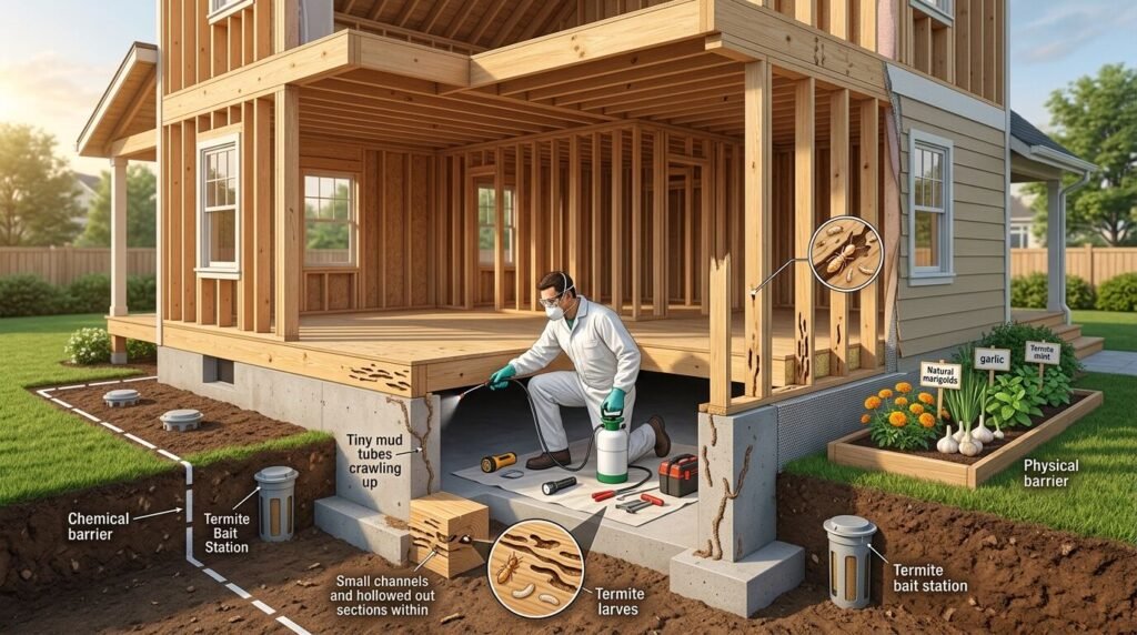 Traitement termites maison : méthodes efficaces pour s’en débarrasser